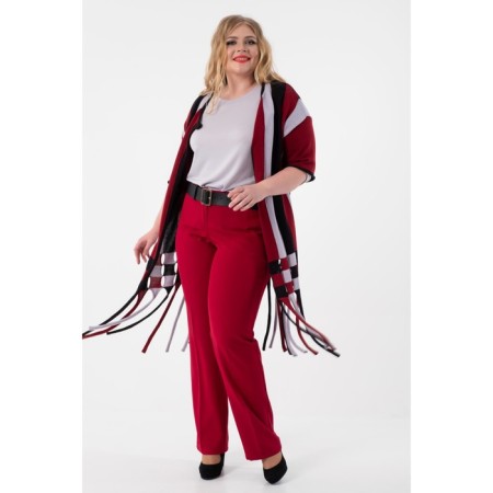Cardigan female, size 56, burgundy color-5