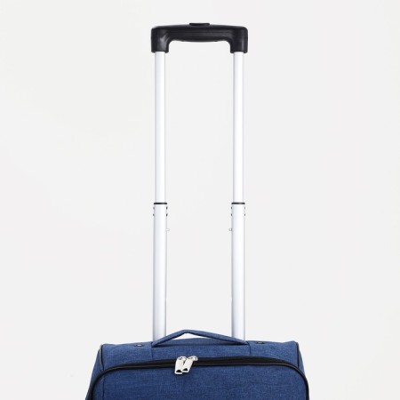 Small suitcase, 20 "," Factory Cartes ", lightning department, external pocket, 2 wheels, blue color-3