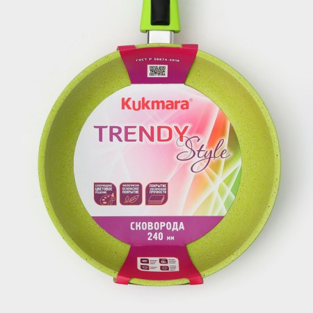 Trendy Style pan, d = 24 cm, removable handle, anti -stick coating, green color-7
