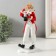 Souvenir Polystone "Clown takes out a rabbit from a hat" white-red 10.5x7.5x23.5 cm