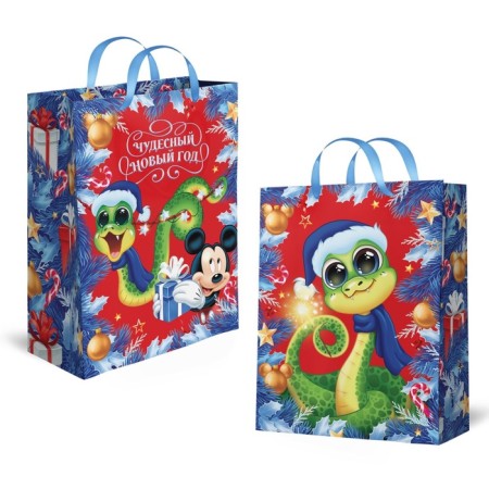 New Year. Gift package, 23x18x11.5 cm, packaging, Mickey Mouse-2
