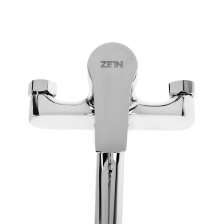 Bath mixer Zein Z3846, single -leaf, shower set, watering can 5 modes, chrome-5