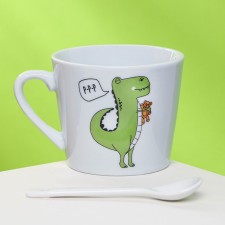 Ceramic mug with a spoon 