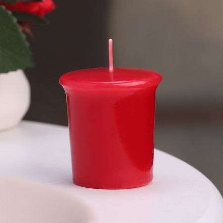 Aromatic candle "Cherry Blossom", cherry color, set of 5x4.5 cm, 3 pcs-1