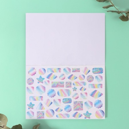 Stickers in the book "Cosmography" + 3 background holography 20.7x14.2 cm-7