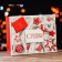 Folding box "red with white", 31.2 x 25.6 x 16.1 cm