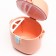 Container for storage of baby food 450 ml., With a spoon, color peach