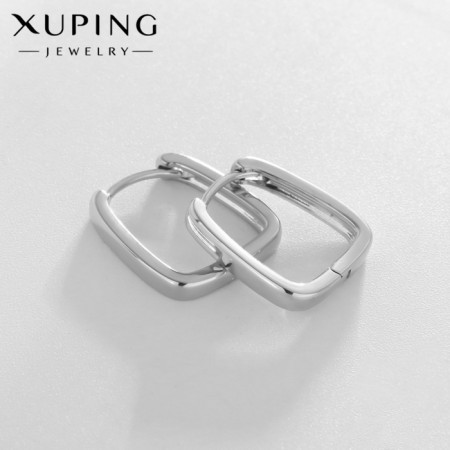 Earrings metal xuping trend, silver color