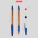 Ballpoint handle Erichkrause R-301 Amber Stick & Grip, Node 0.7 mm, blue ink, rubber emphasis, LECTION Line 1000 meters