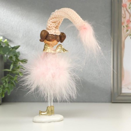 Polystone souvenir "Angel-girl in the pink down jacket" MIX 32x5.5x7 cm-3