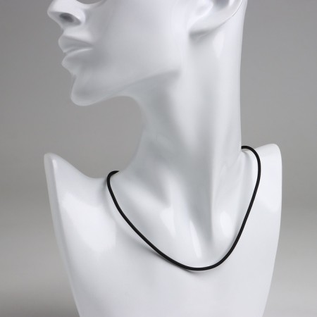 Rubber, incomplete, 55 cm, d = 2 mm, black color in silver-2