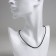 Rubber, incomplete, 55 cm, d = 2 mm, black color in silver