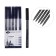 A set of capillary pens ZHK "Sonnet", different types, 5 pieces (0.1/.03./0.5/0.8/brush), black