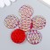 Decor for creativity Plastic "Rain" Holography Red set 6 pcs 2.5x2.5 cm