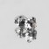 Rhinestones are sewing "circle", in the frame, d = 6 mm, 100 pcs, white color