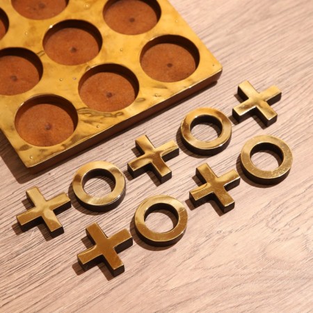 Game desktop "Cross-cuts" 18x18 cm, manpower, brass-3