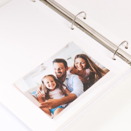 Photo album on 50 magnetic sheets 23x28 cm, on the rings "Portfolio Blanc"-5