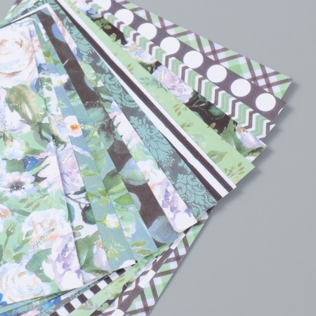 A set of scrapbooking paper 12 sheet 12 designs "Hello, spring!" 160 gr 15.2x15.2 cm-2