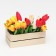 Kashpo wooden, two -strip, natural, 24.5x11.5x9 cm