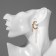 Hanging earrings with rhinestones "Rings" with pendants, white color in gold