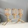 Summary metal, glass for 3 candles "Crystals - faces" gold 22.5x41x8 cm