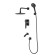Lemark Bronx LM3722BL bath mixer, single -leaf, tropical shower, built -in, black 90502