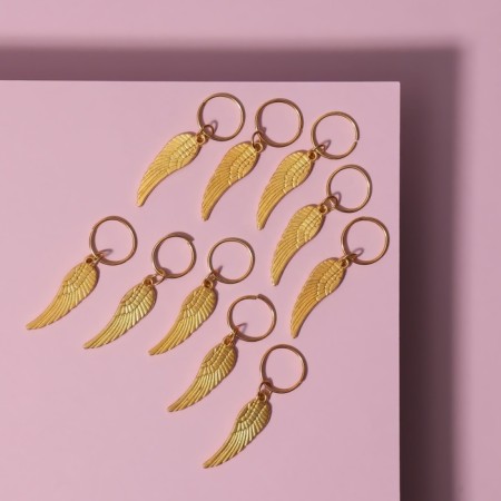 Hair piercing "Wings", 4.1 × 1 cm, 10 pcs, golden color-1