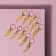 Hair piercing "Wings", 4.1 × 1 cm, 10 pcs, golden color