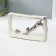 Souvenir Ceramics "Cats Mouse - Chase. Rectangle" White with silver 5.5x21.5x13 cm