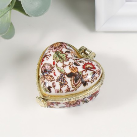 Casmic Coramics Heart "Flower Wooden" 4,1x4.2x2.4 cm-1
