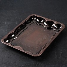 Stainless steel tray “Dark”, 40 × 29 × 4 cm, bronze color