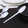 Set of white plastic disposable spoons, 16.5 cm, 12 pcs