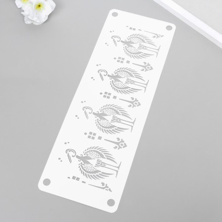 Stencil of stencil "Bird" 11x32 cm-1
