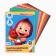 Cardboard color, A4, 16 sheets, 8 colors, non -unilateral, in a folder, 220 g/m², Masha and the bear