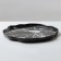Ceramic Black Marble Coramic plate, 27 cm, black color