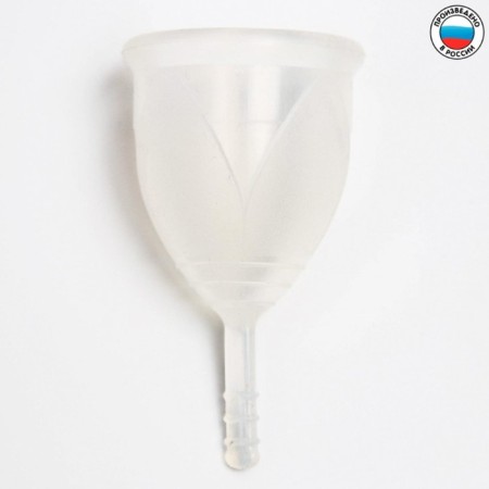 Menstrual bowl "tulip", size l, white color