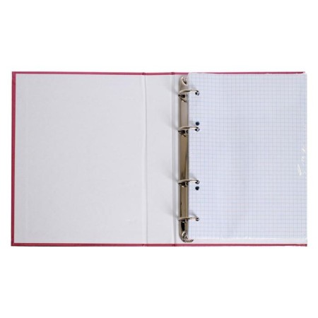 Notebook on 4 rings A5, 120 sheets in the cage "Pink. Metallic", boumvinyl cover, offset unit-1
