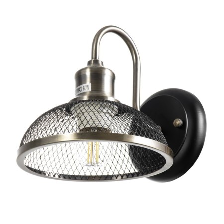 Bra "Lumen" 1x60W E27 Black/Brass 20x20x15cm