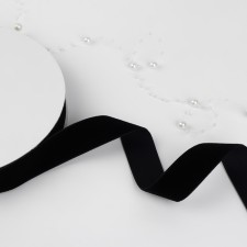 Velvet tape, 25 mm, 18 ± 1 m, black color No. 03