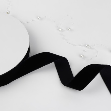 Velvet tape, 25 mm, 18 ± 1 m, black color No. 03