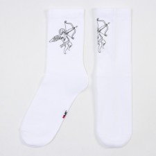 Women's socks, white color, size 25-27