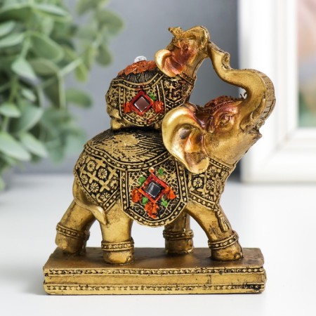 Souvenir Polystone "Elephant on the Slonia" on the standing of bronze 8x4x10 cm