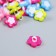 A set of buttons of decorative plastic "Flower with an insert" set 30 pcs 1.4x1.4 cm mix