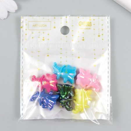 Busina for creativity plastic "Bringing color, mother -of -pearl" mix 2.1x1.6x1.2 cm-3