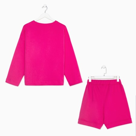 Women's costume (sweatshirt and shorts) Mist, p. 48-50, pink-8
