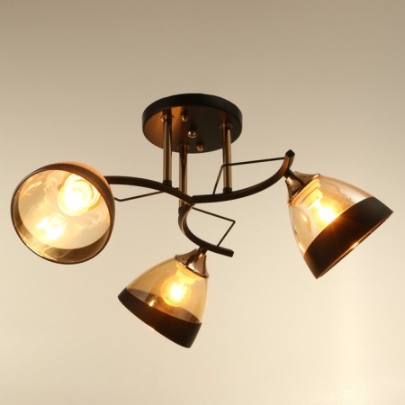 Adelela chandelier 3he27 40w Black-gold 60x60x26 cm Bayerlux-1