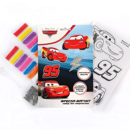 Set for creativity: fresco-magnet, sparkles, sand, coloring, wheelbarrows-2