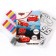 Set for creativity: fresco-magnet, sparkles, sand, coloring, wheelbarrows