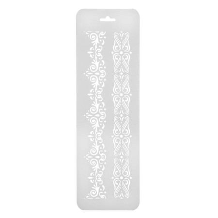 Plastic stencil "Border 27" 10 x 32 cm-3