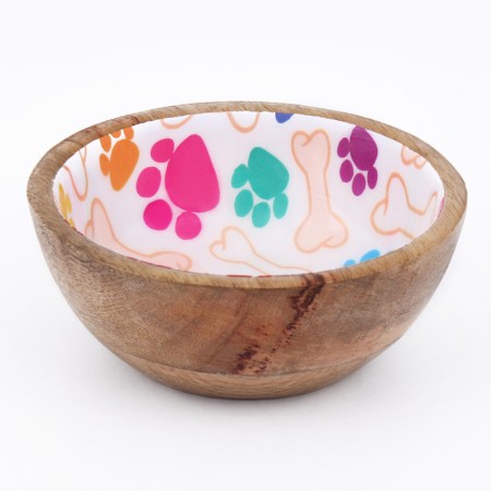 Wooden bowl with a pattern inside 250 ml-1